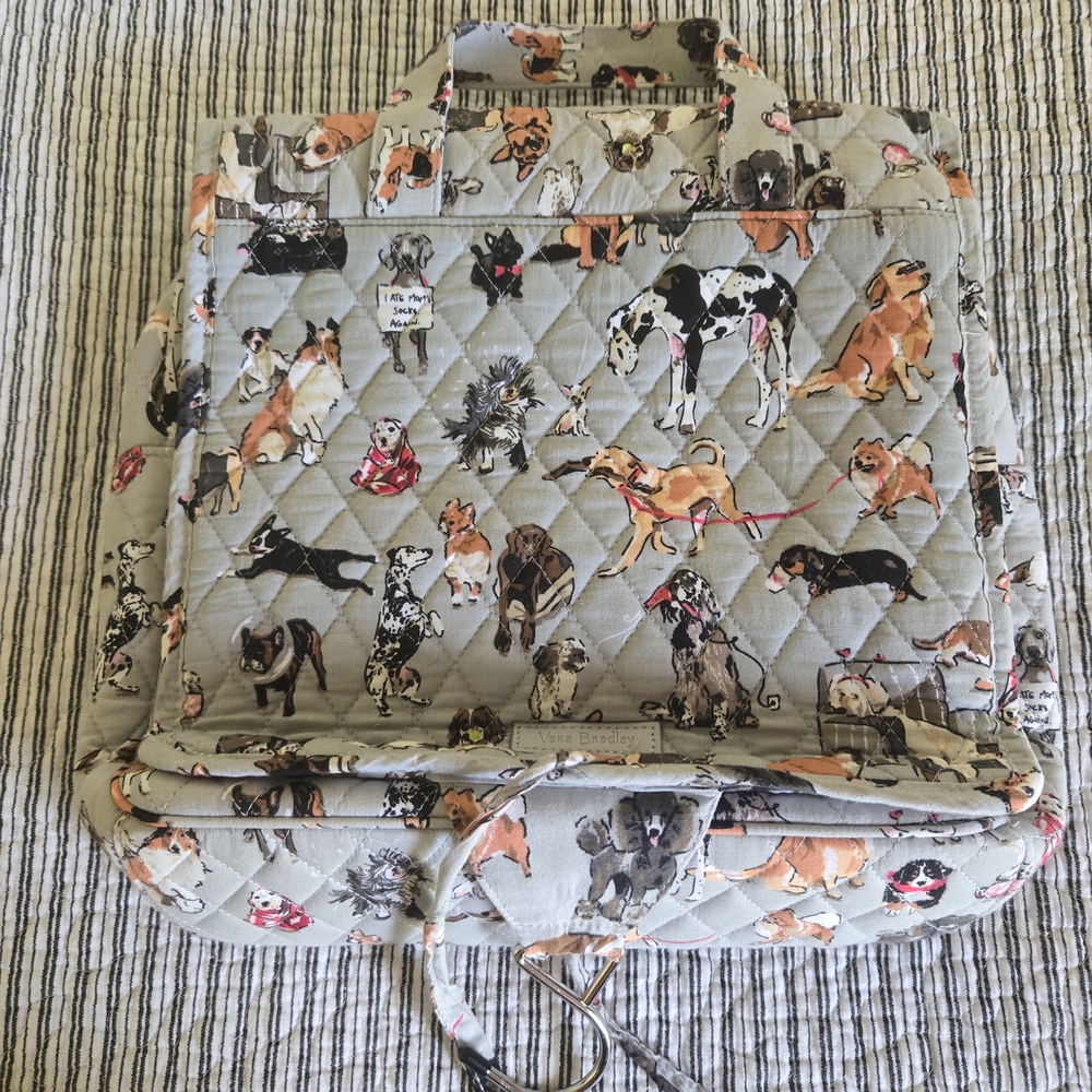 Quilted Dog Print Hanging Organizer